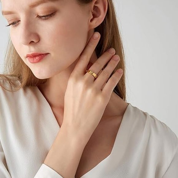 Neiman Marcus Love Friendship 18K Gold  Plated Ring - Picture 5 of 7